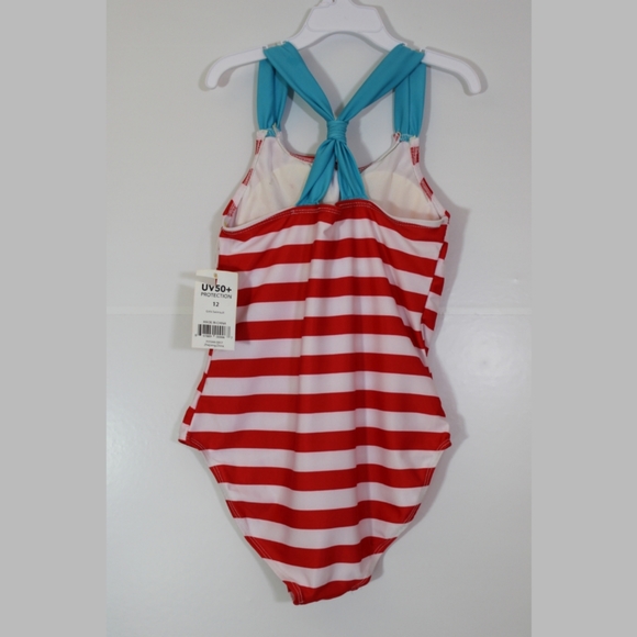 NWT. Red, white, and blue one-piece swimsuit. 12. - Picture 2 of 8